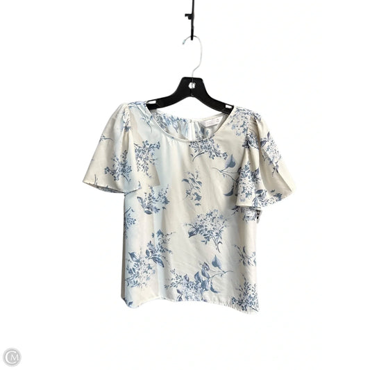 Top Short Sleeve By Lc Lauren Conrad In Floral Print, Size: Mp
