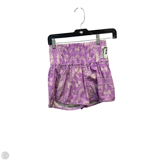 Athletic Shorts By Free People In Purple & White, Size: Xs