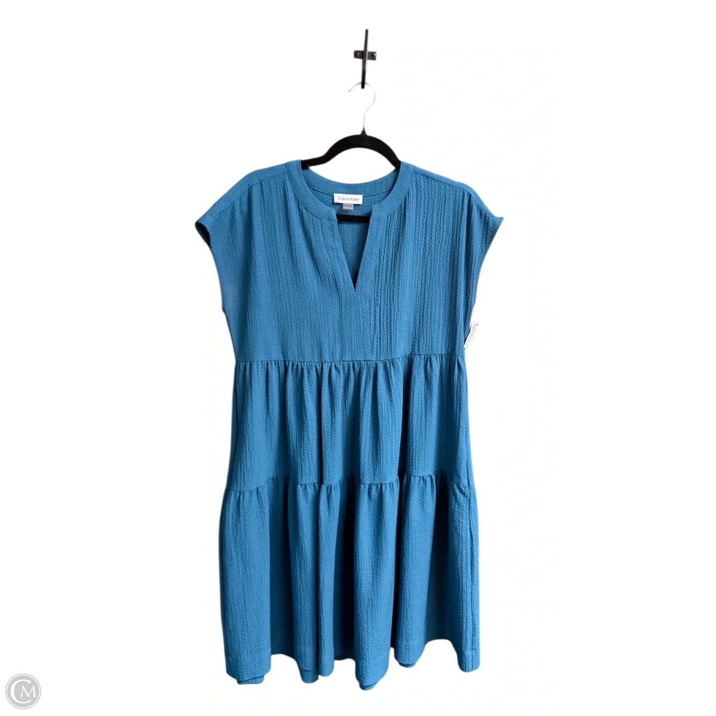Dress Casual Short By Calvin Klein In Teal, Size: S