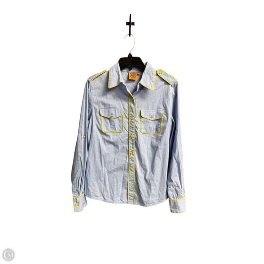 Top Long Sleeve Designer By Tory Burch In Blue, Size: M