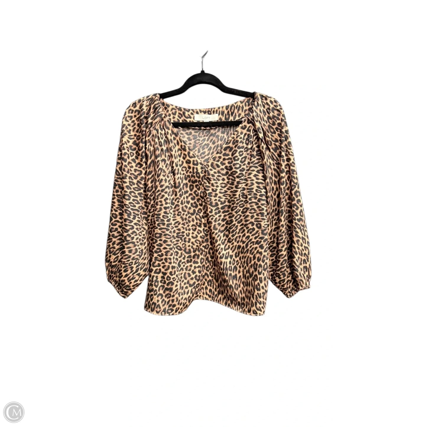 Top Long Sleeve By Loft In Animal Print, Size: S