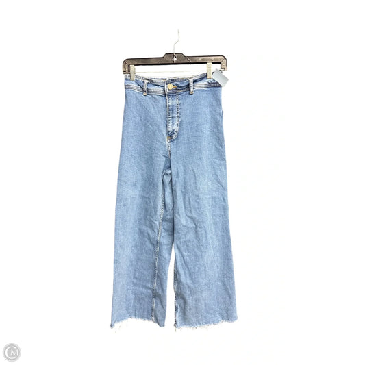 Jeans Straight By Zara In Blue Denim, Size: 4