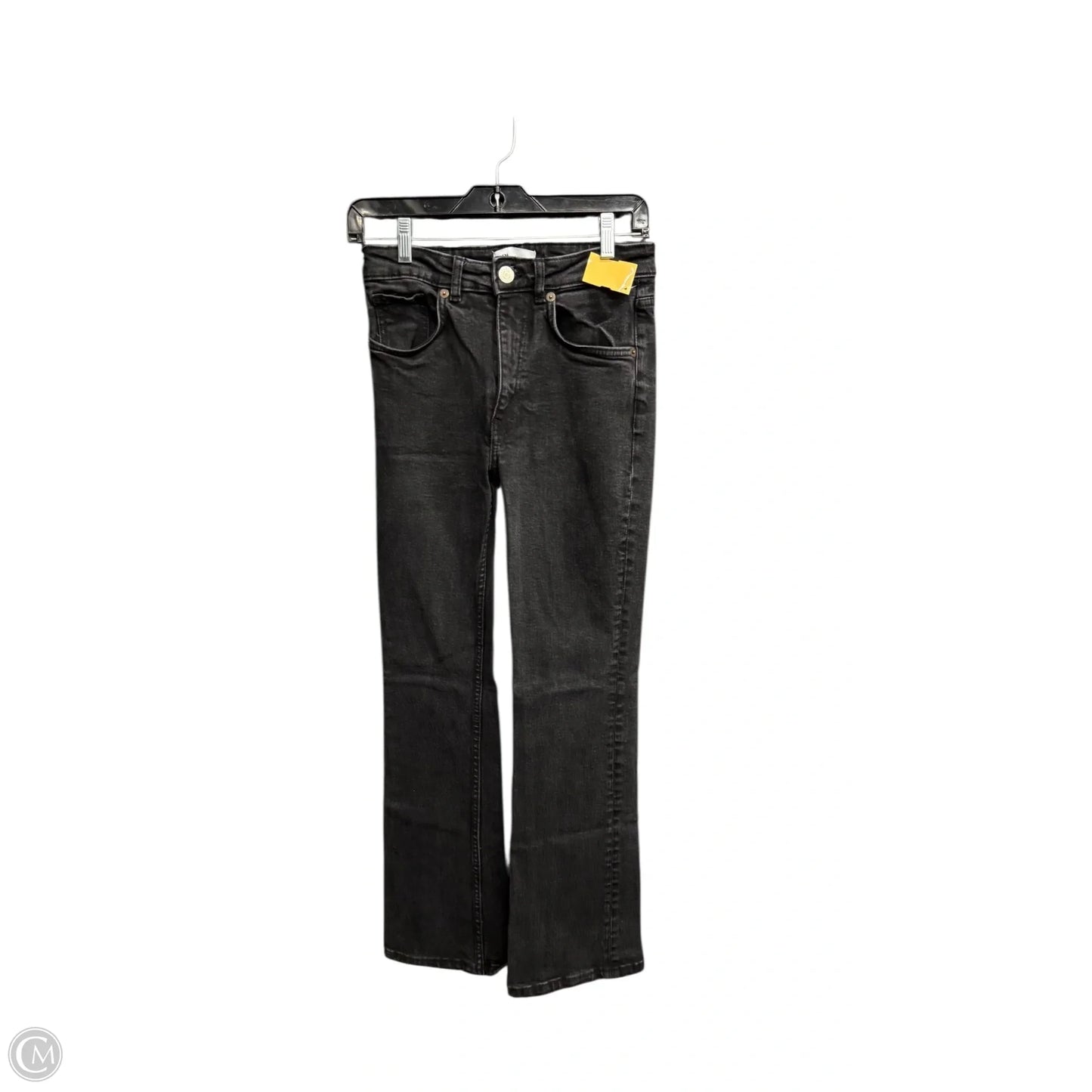 Jeans Flared By Zara In Black Denim, Size: 6