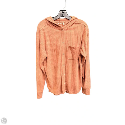 Top Long Sleeve By Bke In Brown, Size: S