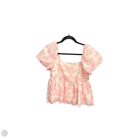 Top Short Sleeve By Japna In Floral Print, Size: M