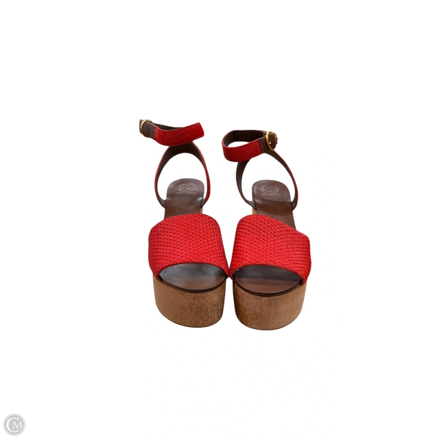 Sandals Designer By Tory Burch In Brown & Red, Size: 8.5
