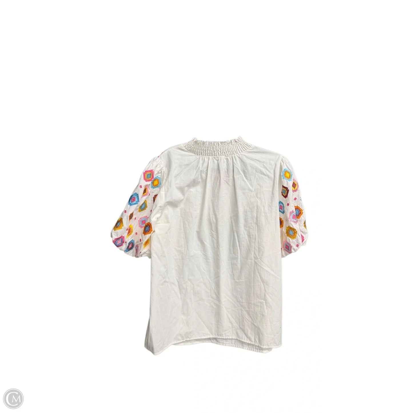 Top Short Sleeve By Clothes Mentor In White, Size: L