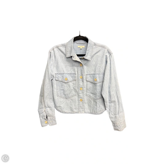 Top Long Sleeve By Z Supply In Blue Denim, Size: S