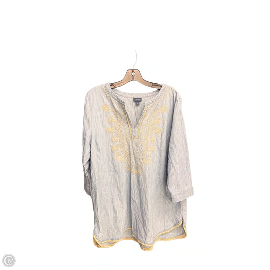 Top Long Sleeve By J. Jill In Blue Denim, Size: L