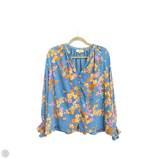 Top Long Sleeve By Entro In Floral Print, Size: S