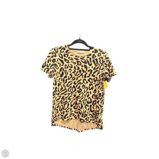 Top Short Sleeve By Zara In Animal Print, Size: S