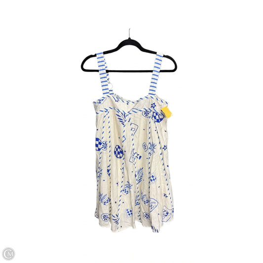 Dress Casual Short By Entro In Blue & Cream, Size: M