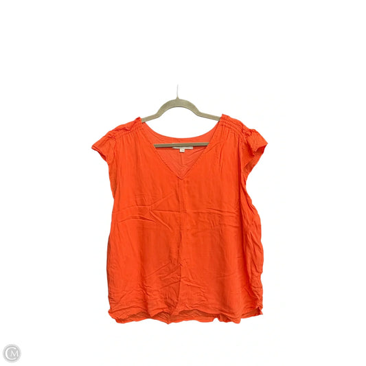 Top Sleeveless By Loft In Coral, Size: L