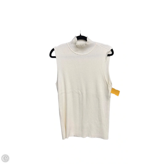 Top Sleeveless By Clothes Mentor In White, Size: L