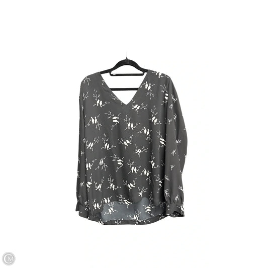 Top Long Sleeve By Loft In Black, Size: L