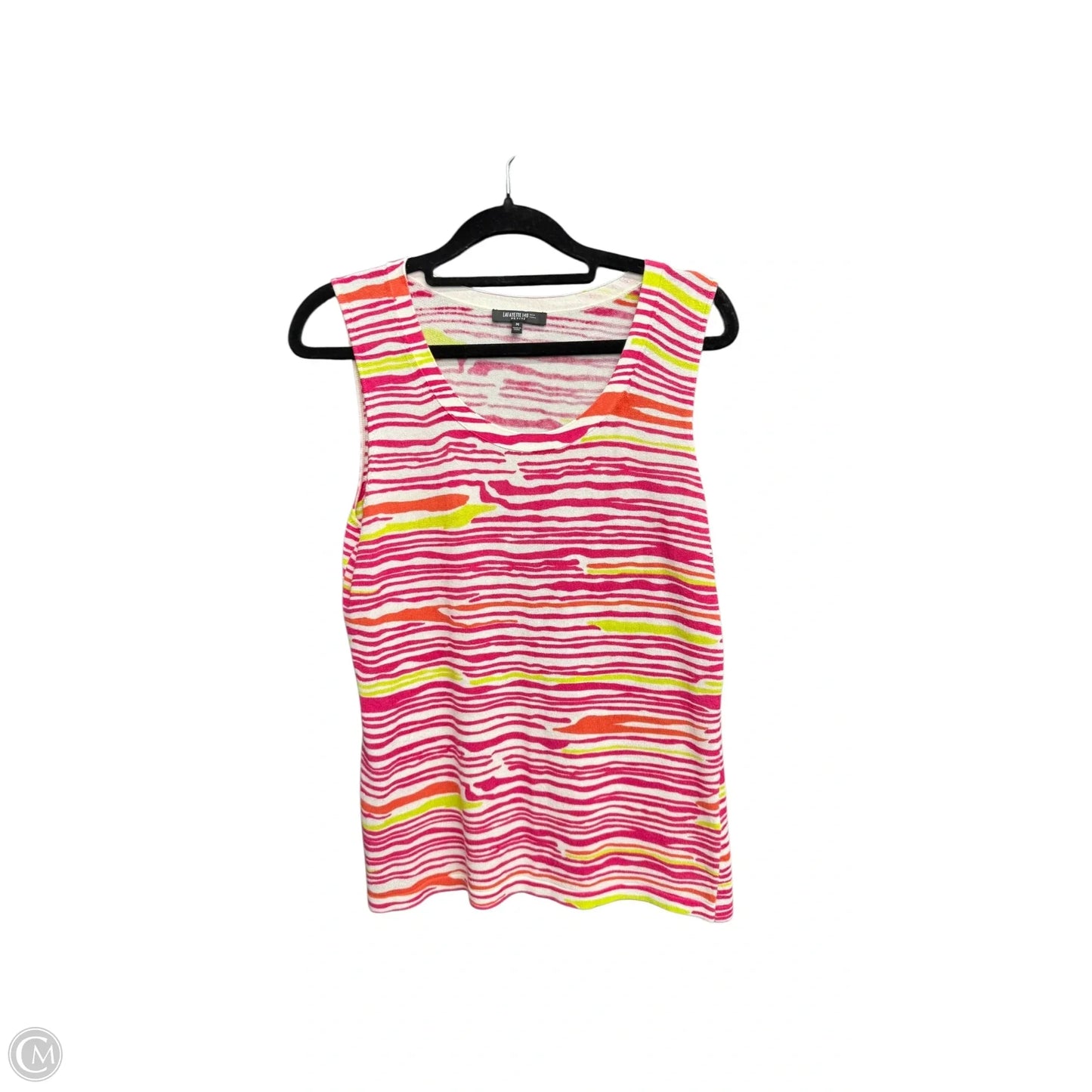 Top Sleeveless Designer By Lafayette 148 In Striped Pattern, Size: M