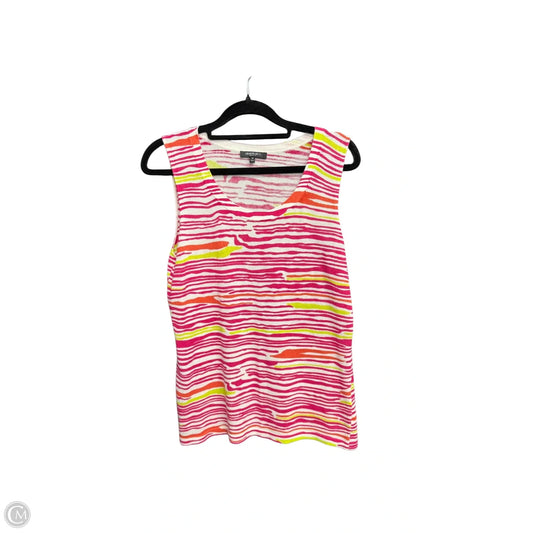 Top Sleeveless Designer By Lafayette 148 In Striped Pattern, Size: M