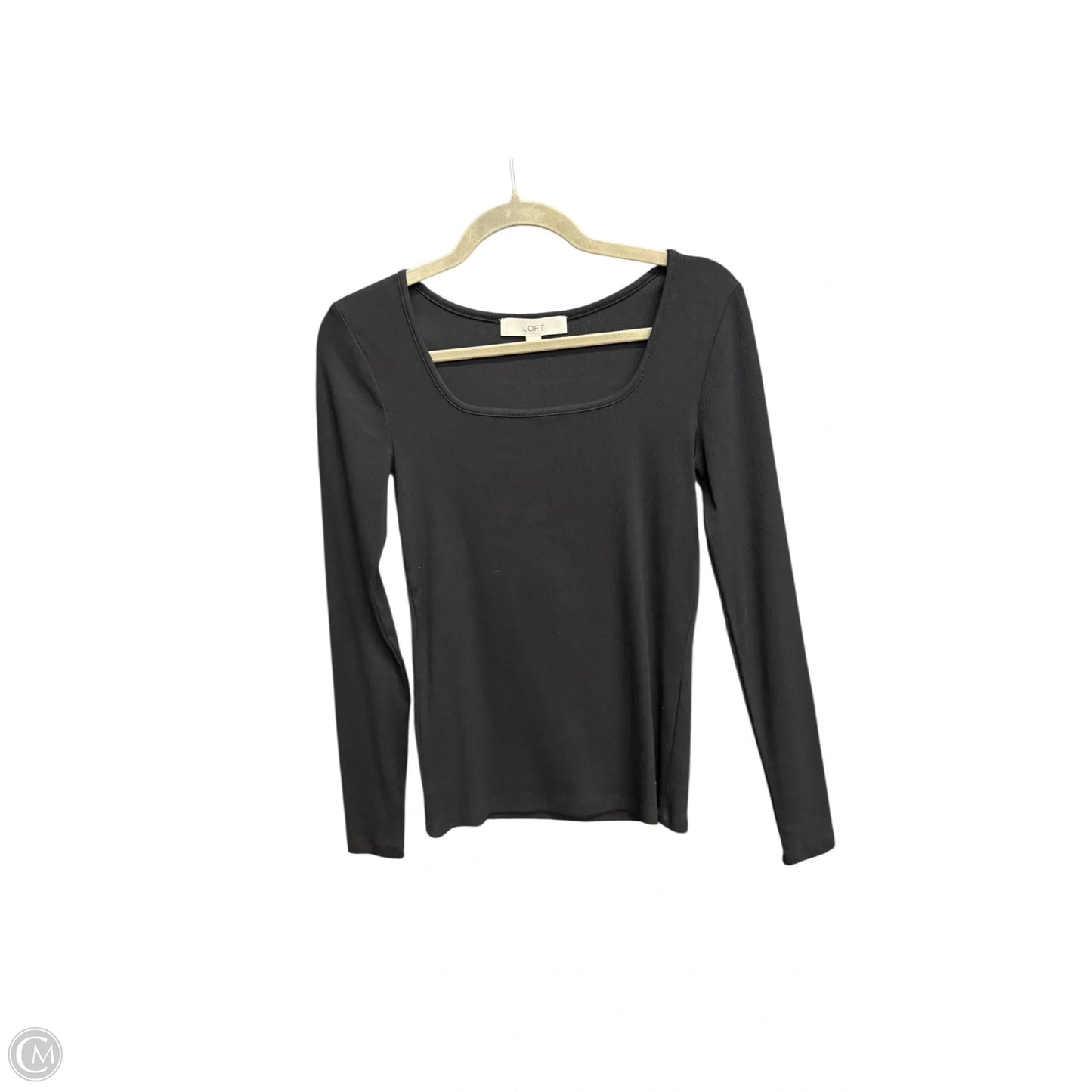 Top Long Sleeve By Loft In Black, Size: S