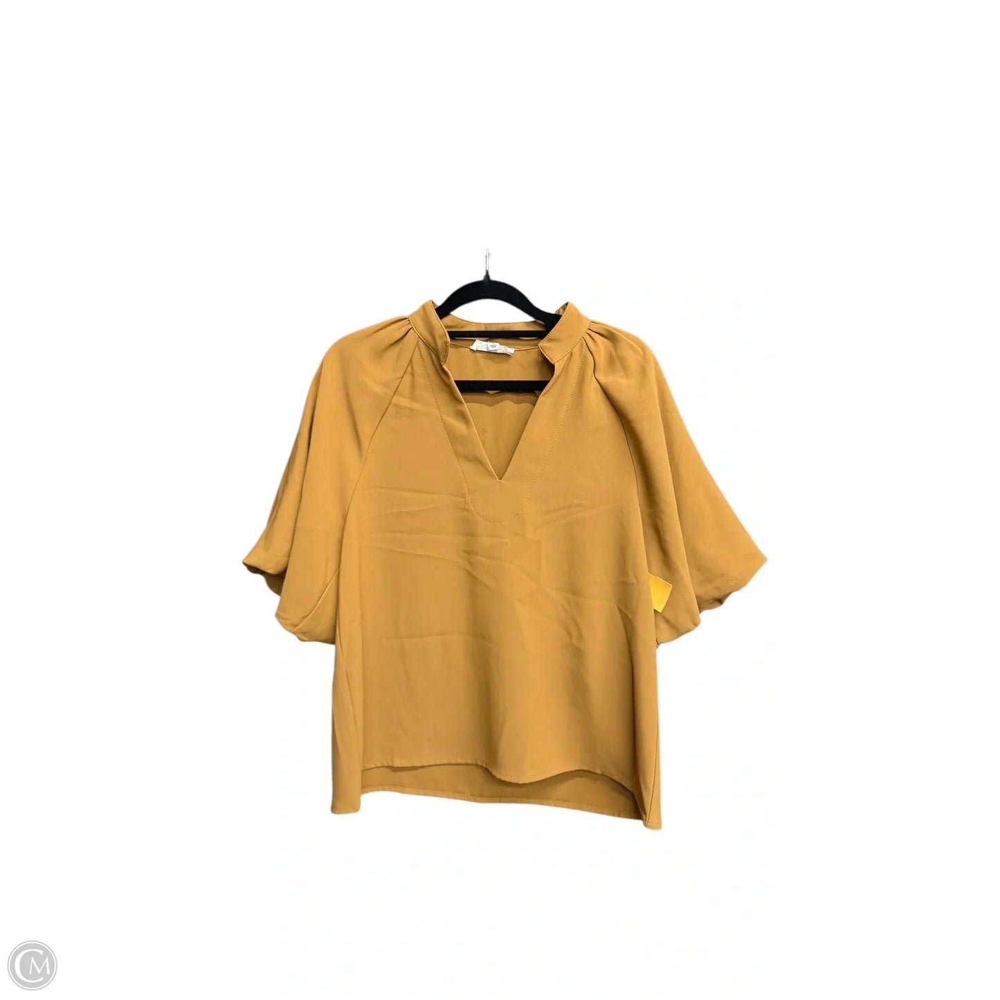 Top Short Sleeve By Thml In Brown, Size: S