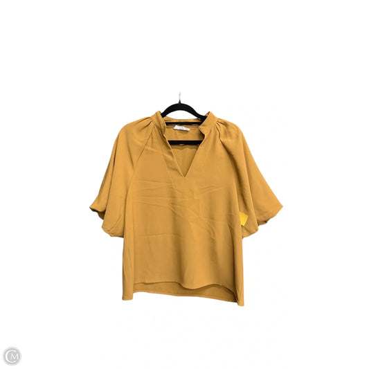 Top Short Sleeve By Thml In Brown, Size: S