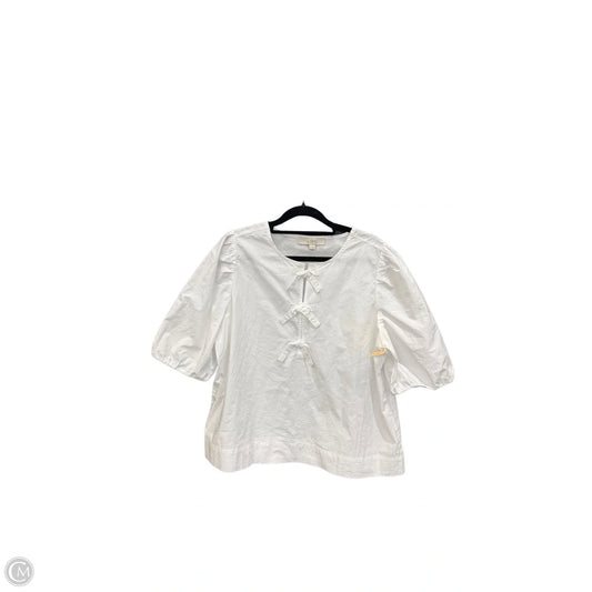 Top Short Sleeve By Loft In White, Size: M