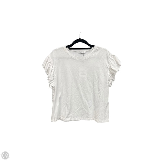 Top Short Sleeve By Zara In White, Size: M