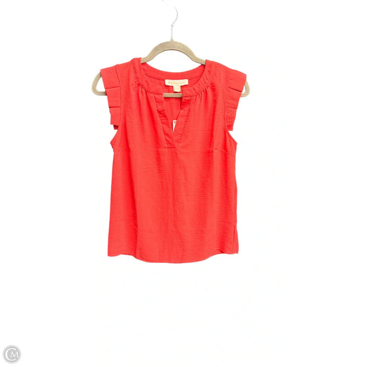 Top Sleeveless By Monteau In Coral, Size: S