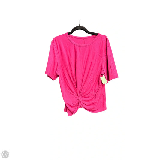 Athletic Top Short Sleeve By Lululemon In Purple, Size: L