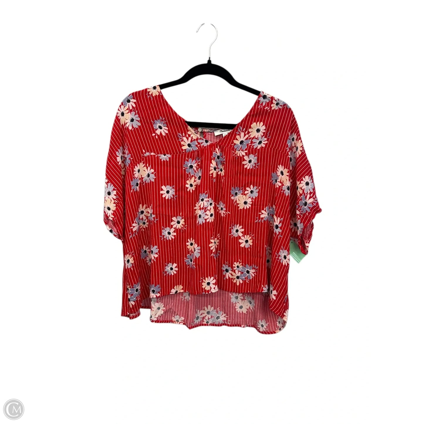 Top Short Sleeve By Madewell In Floral Print, Size: Xlp