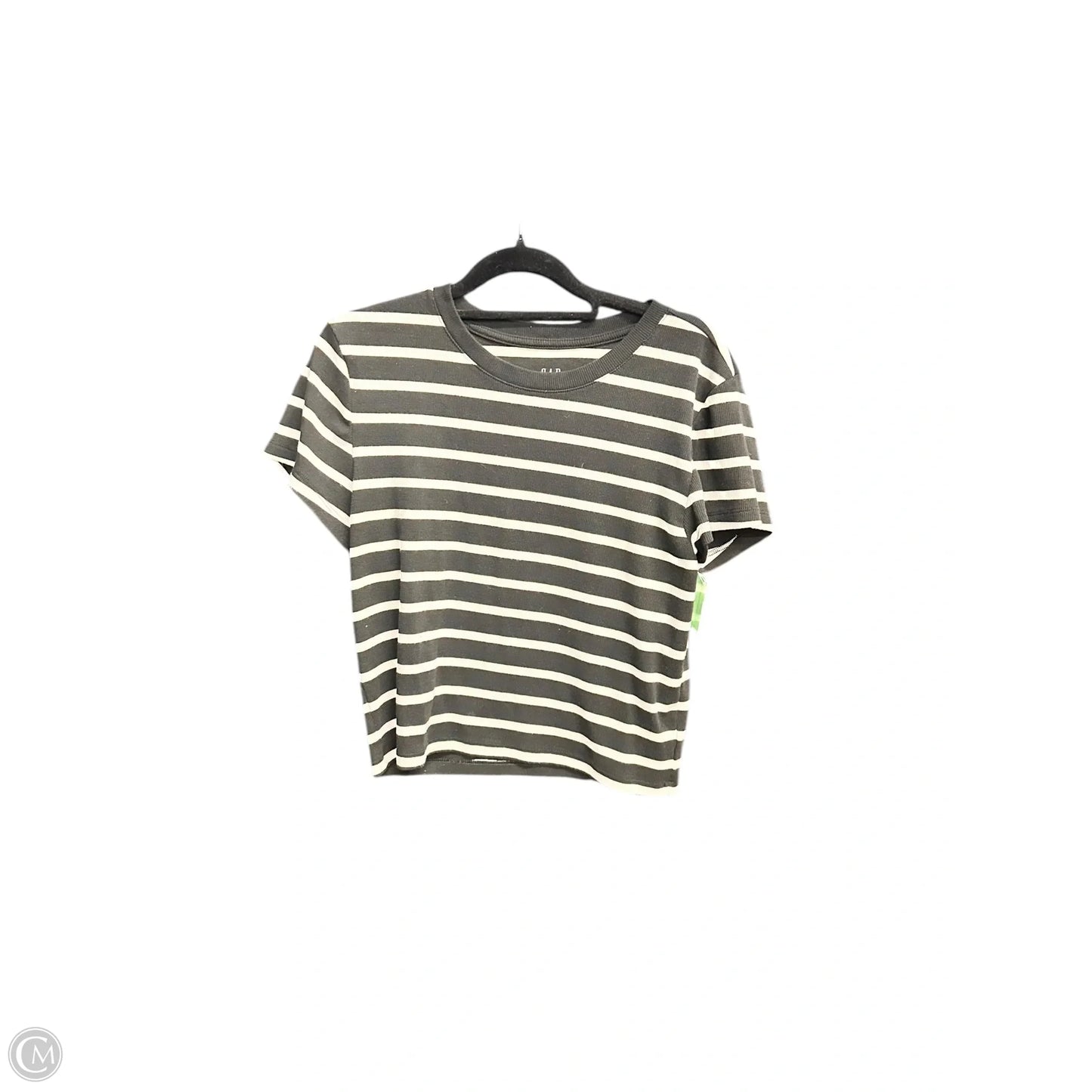Top Short Sleeve By Gap In Striped Pattern, Size: L