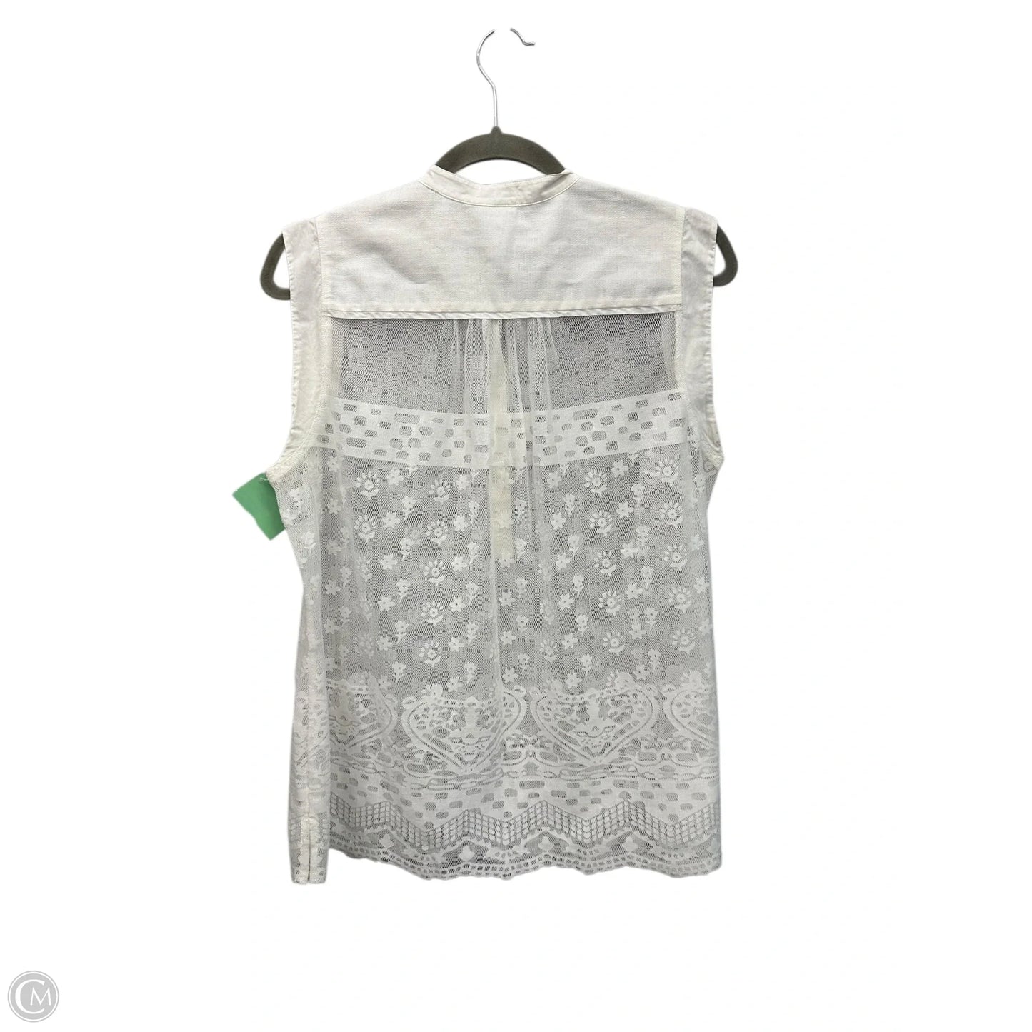 Top Sleeveless By Cabi In White, Size: M