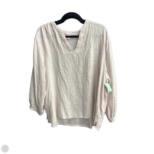 Top 3/4 Sleeve By Old Navy In Striped Pattern, Size: Xl