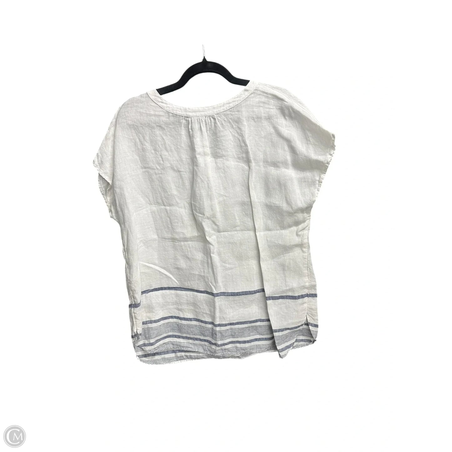 Top Short Sleeve By Talbots In White, Size: L