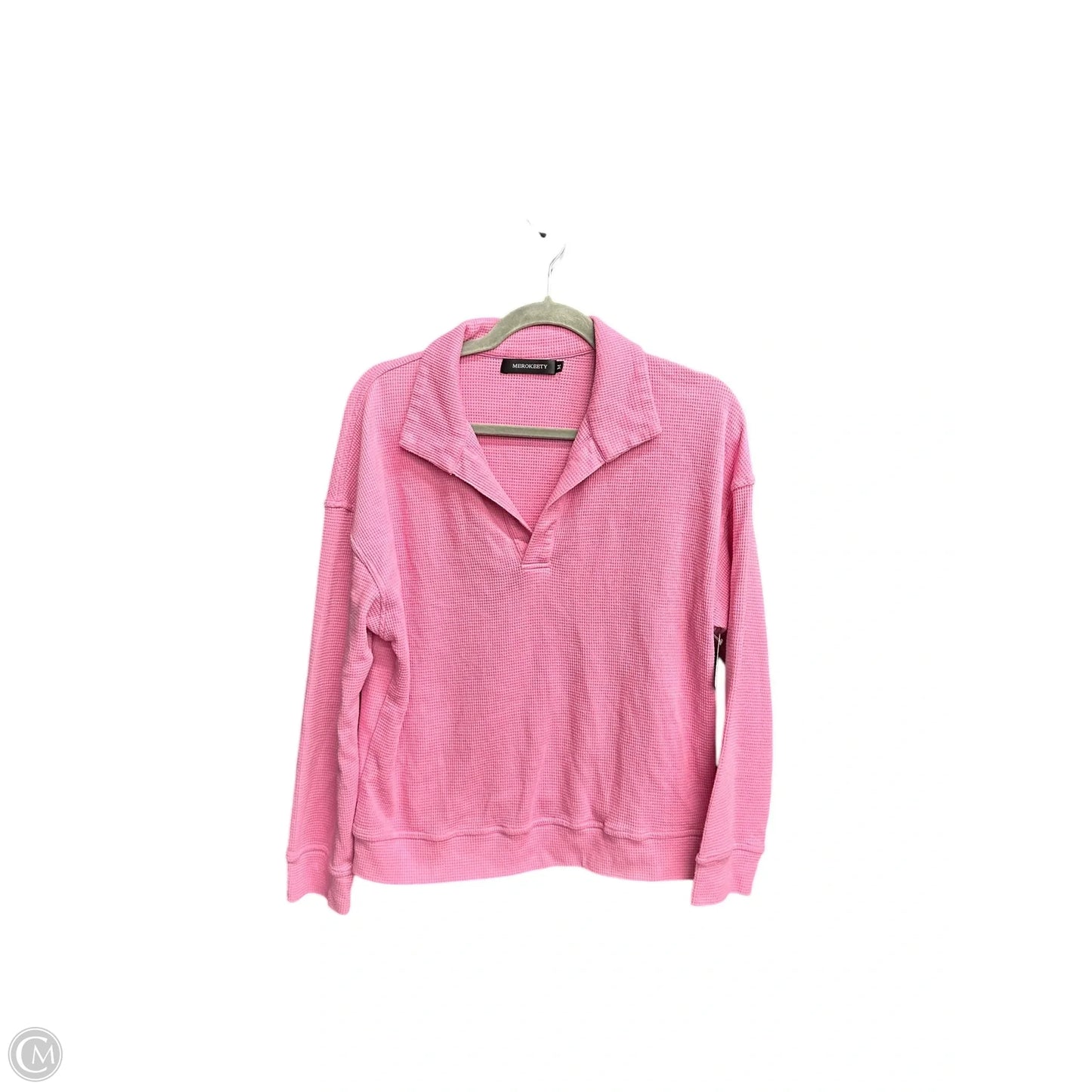 Top Long Sleeve By Merokeety In Pink, Size: M