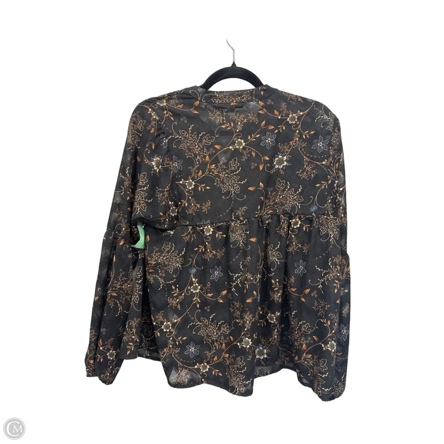 Top Long Sleeve By Zac And Rachel In Floral Print, Size: S