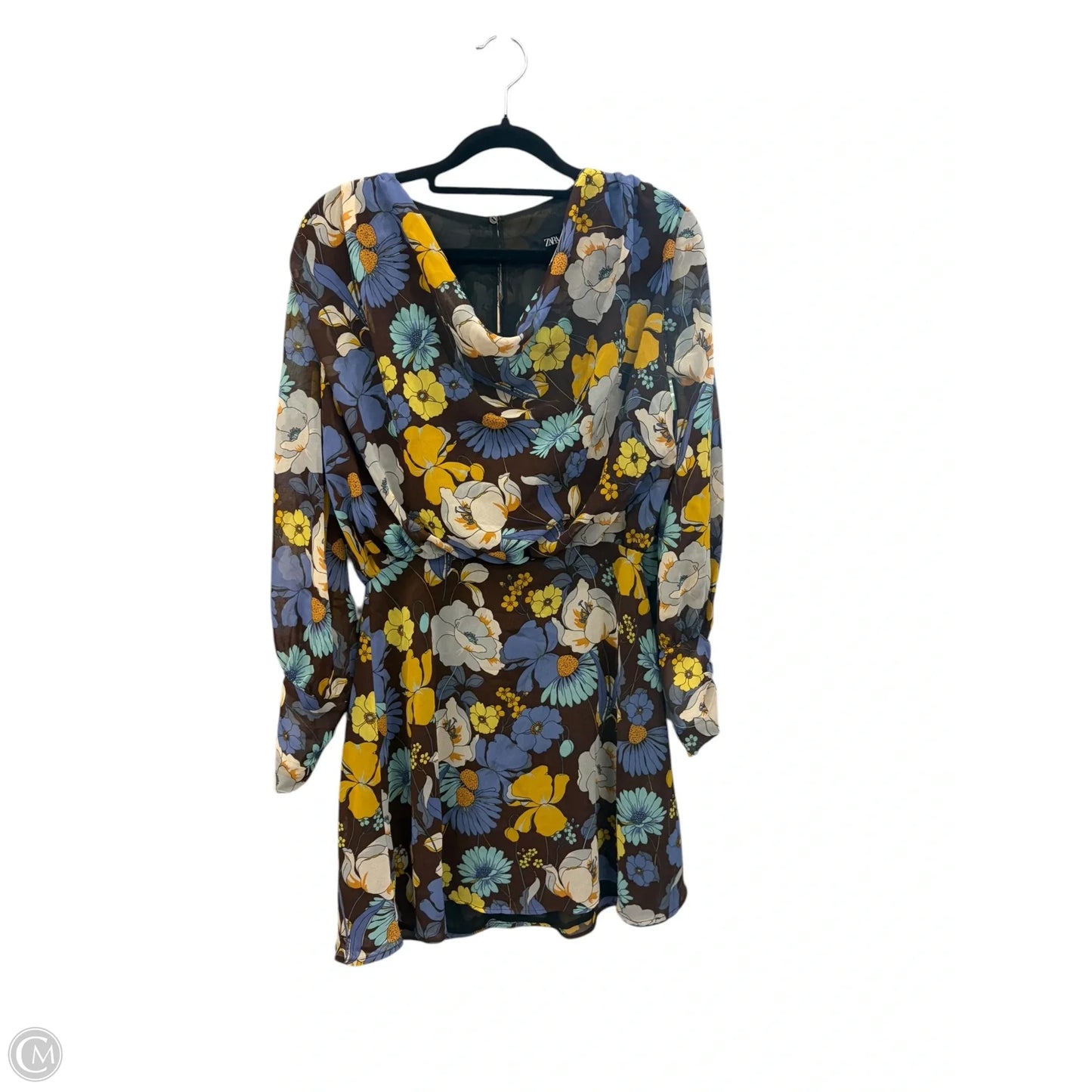Dress Casual Short By Zara In Floral Print, Size: S