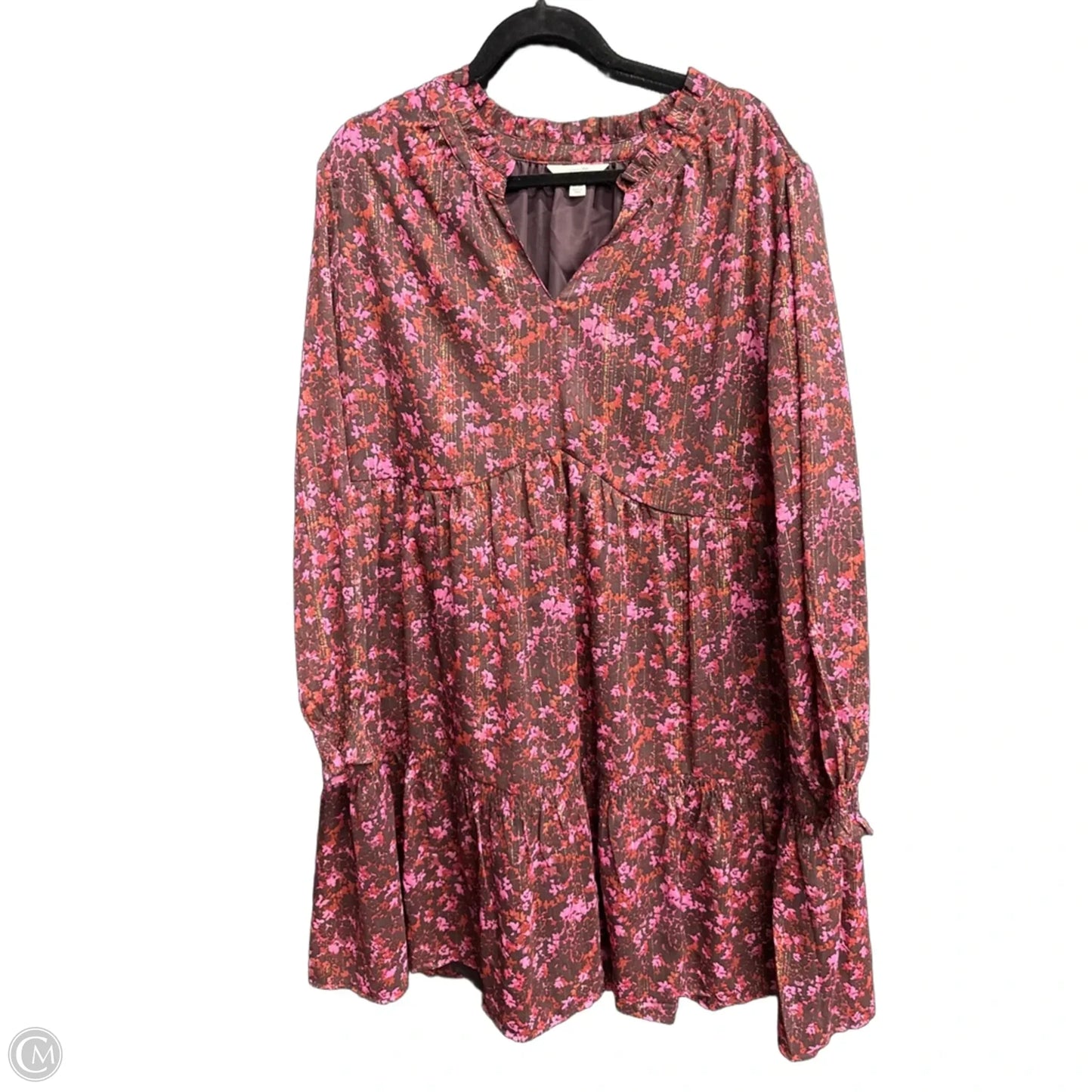 Dress Casual Midi By Terra & Sky In Floral Print, Size: 2x