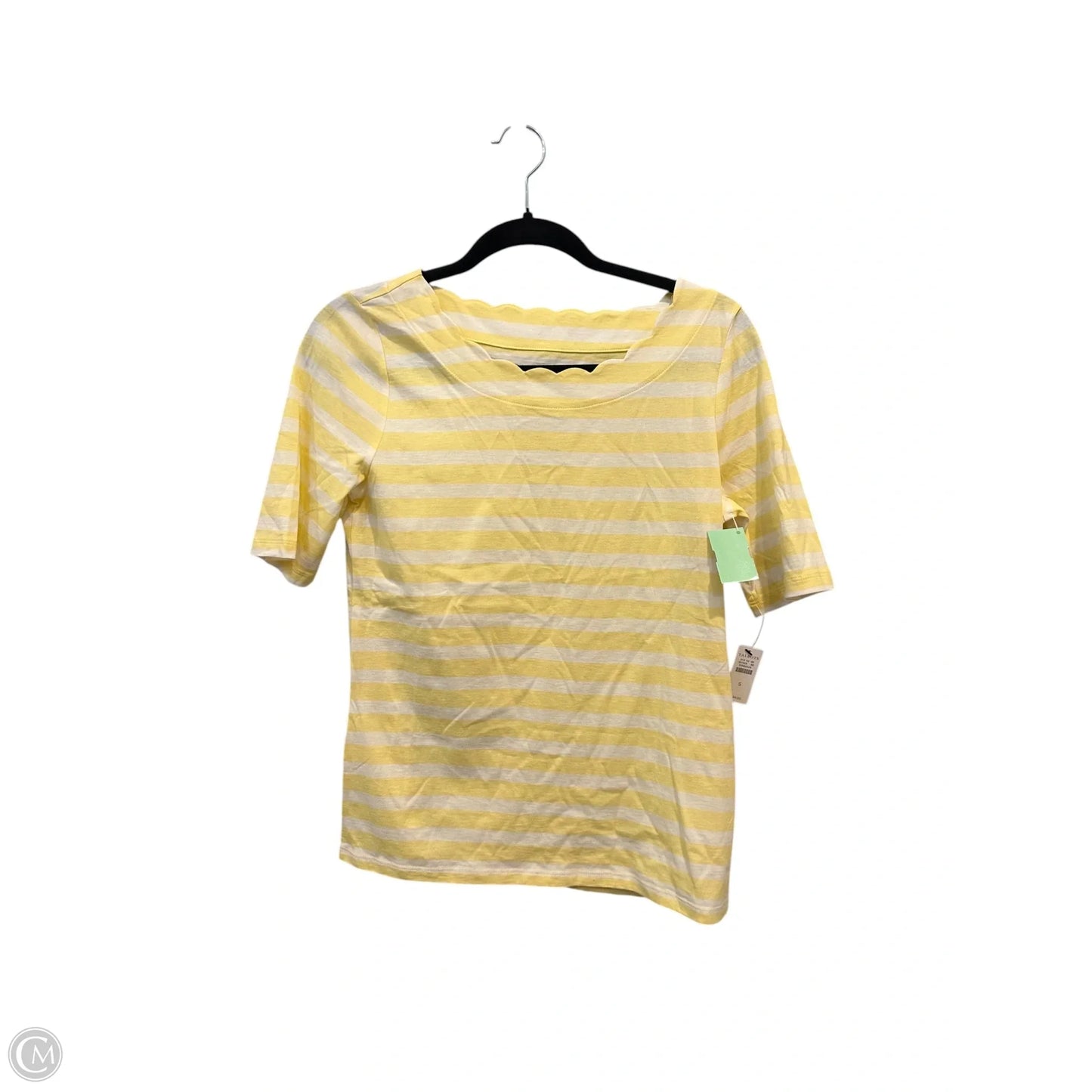Top Short Sleeve By Talbots In Striped Pattern, Size: S