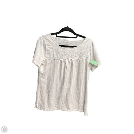 Top Short Sleeve By Talbots In White, Size: S