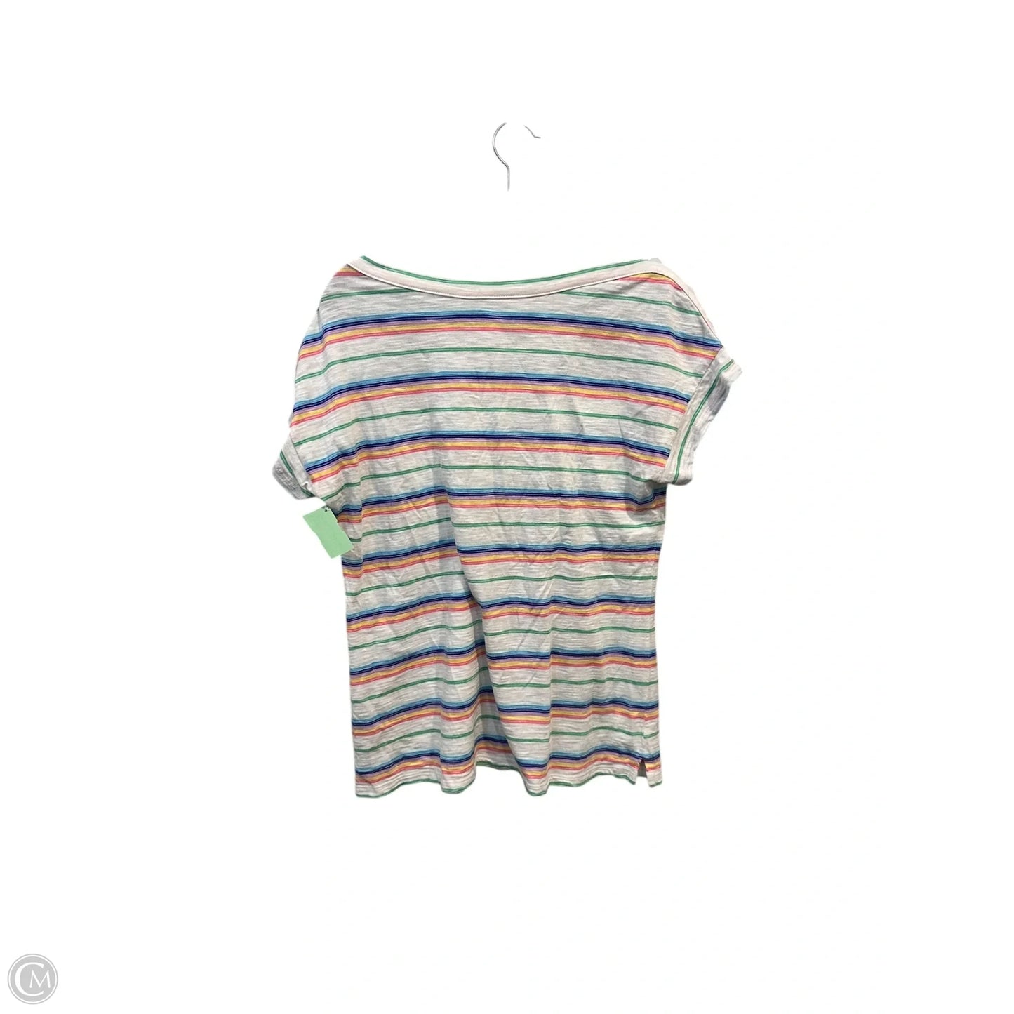 Top Short Sleeve By Talbots In Striped Pattern, Size: S