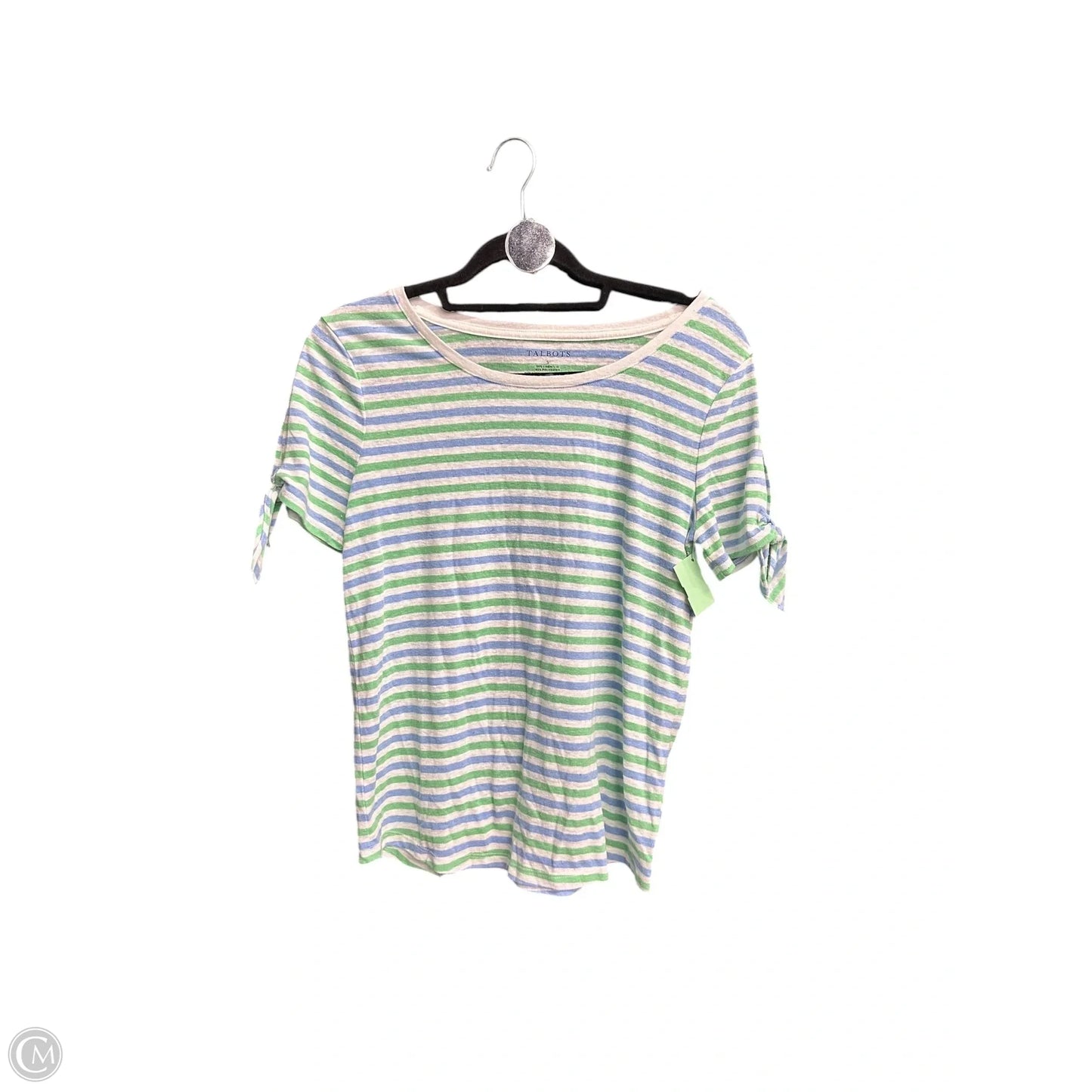 Top Short Sleeve By Talbots In Striped Pattern, Size: S