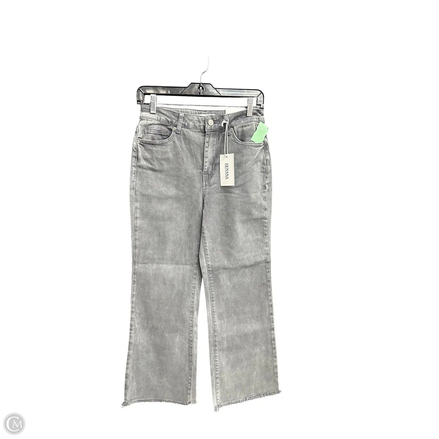 Jeans Straight By Zenana In Grey Denim, Size: 4