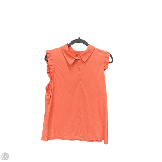 Top Sleeveless Designer By Lilly Pulitzer In Coral, Size: Xl
