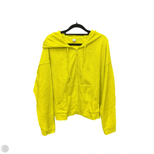 Sweatshirt Hoodie By Old Navy In Yellow, Size: L