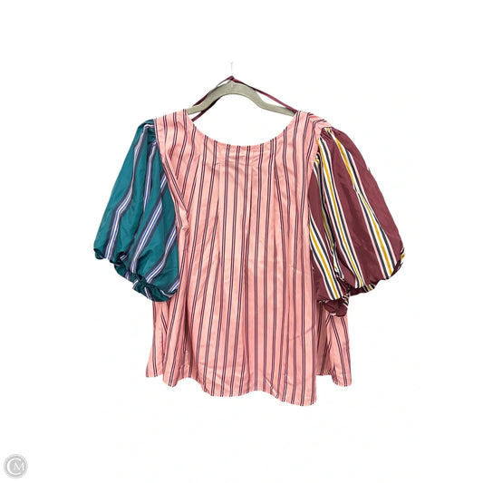 Top Short Sleeve By Maeve In Striped Pattern, Size: Xl