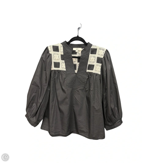 Top Long Sleeve By Entro In Checkered Pattern, Size: M