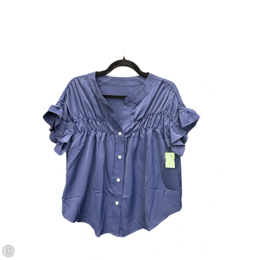 Top Short Sleeve By Clothes Mentor In Navy, Size: L