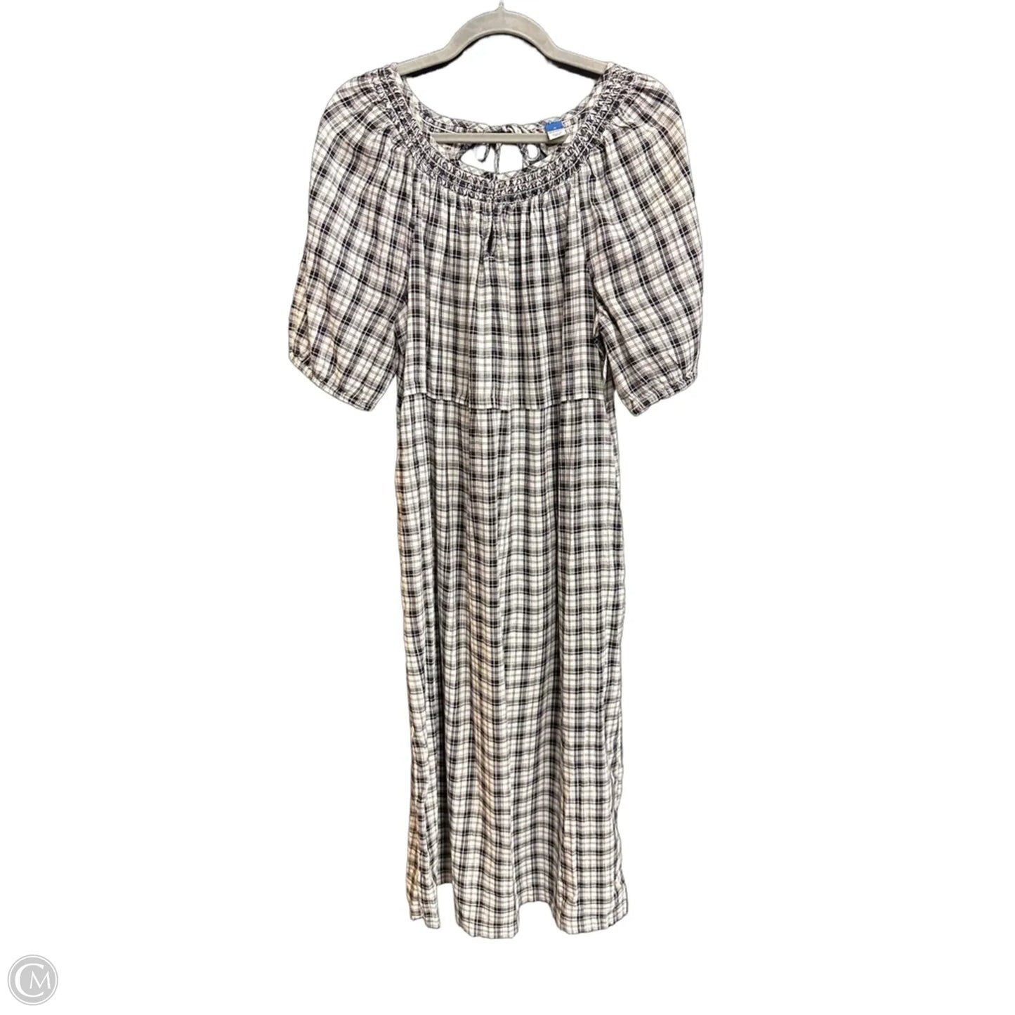 Dress Casual Midi By Old Navy In Checkered Pattern, Size: M