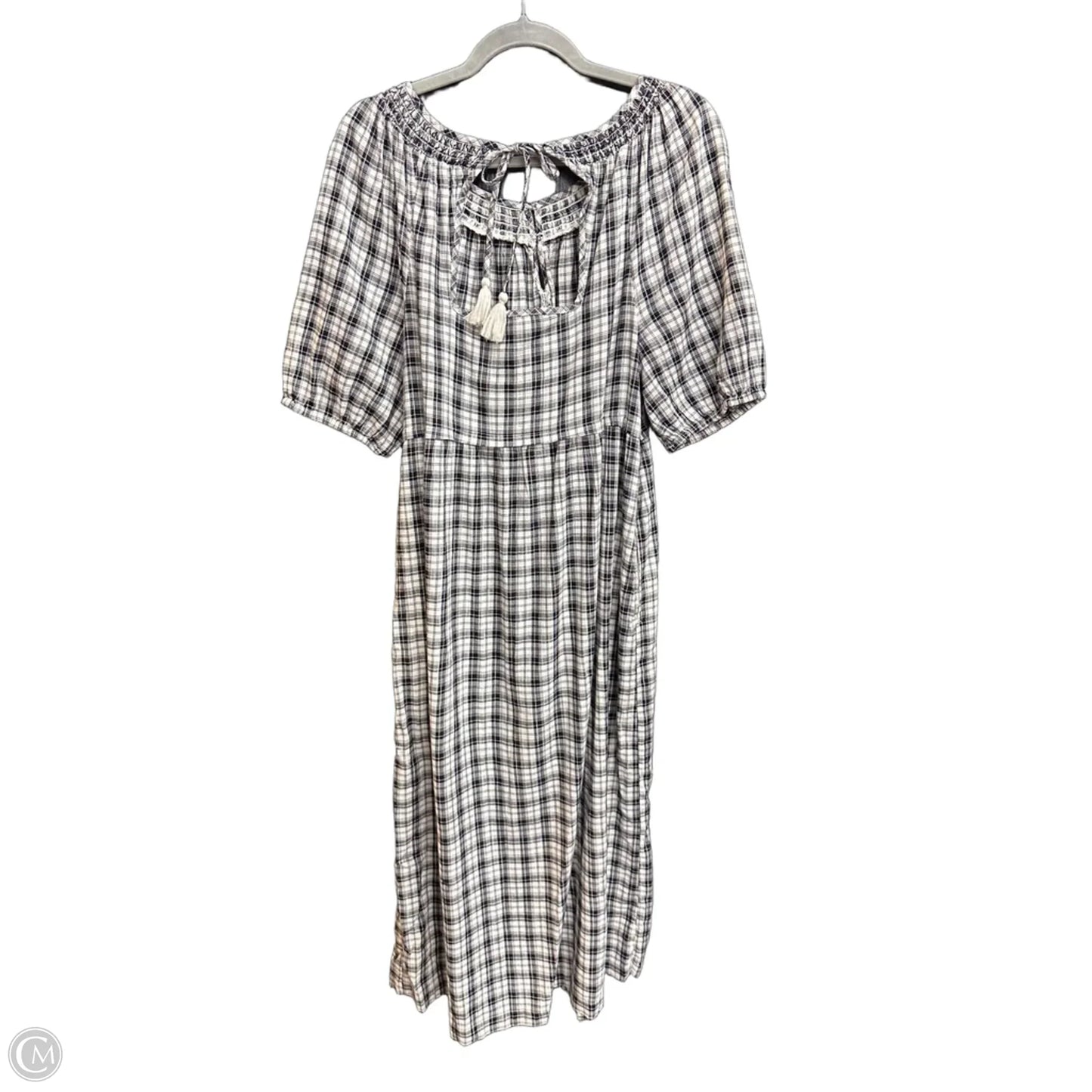 Dress Casual Midi By Old Navy In Checkered Pattern, Size: M