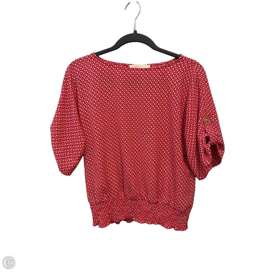 Top Short Sleeve Designer By Michael Kors In Floral Print, Size: S